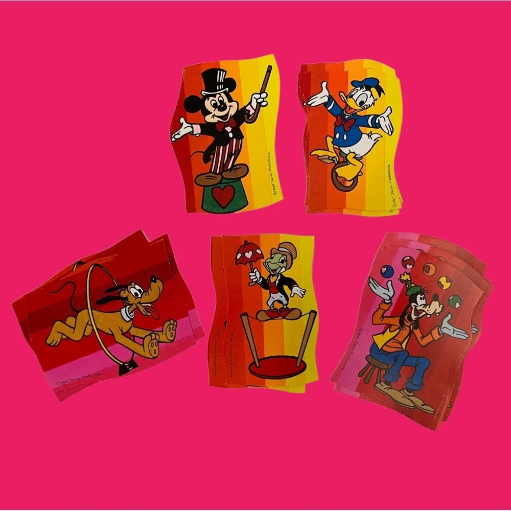 Vintage Disney Valentines 1970s Mickey Donald Pluto Jiminy Cricket Goofy 70s